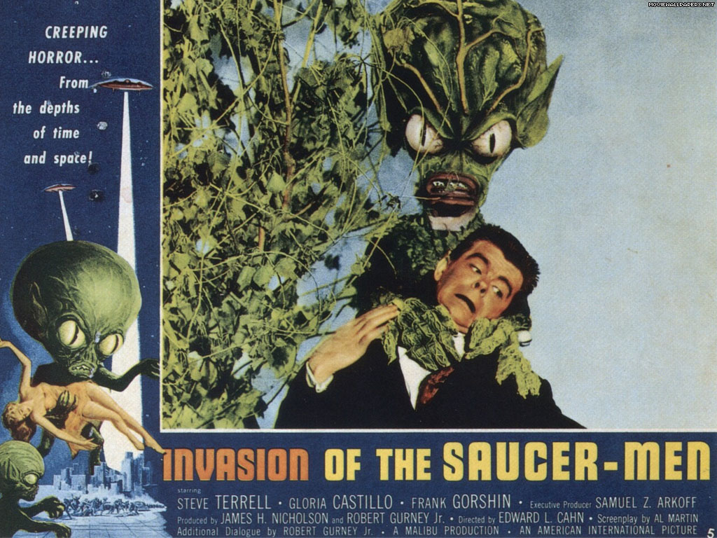 alien horror, invasion of the saucer men