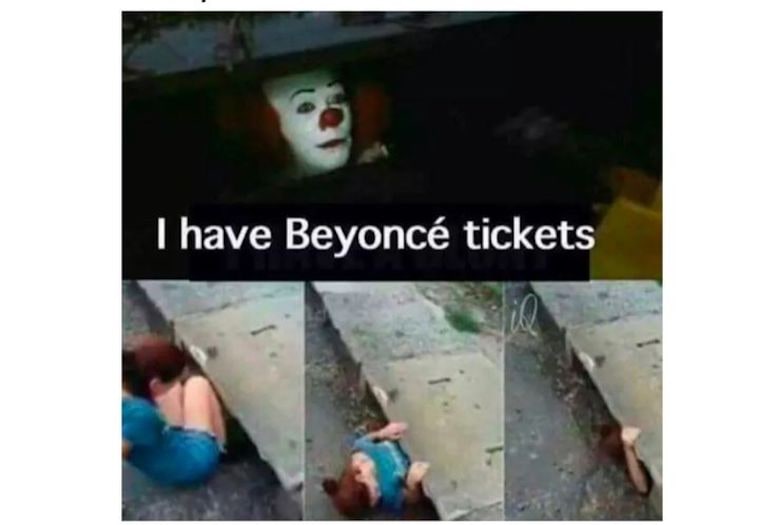 pennywise in sewer meme