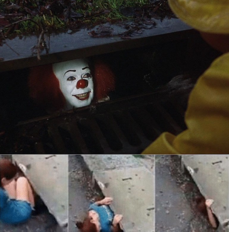 Pennywise in Sewer blank template 1