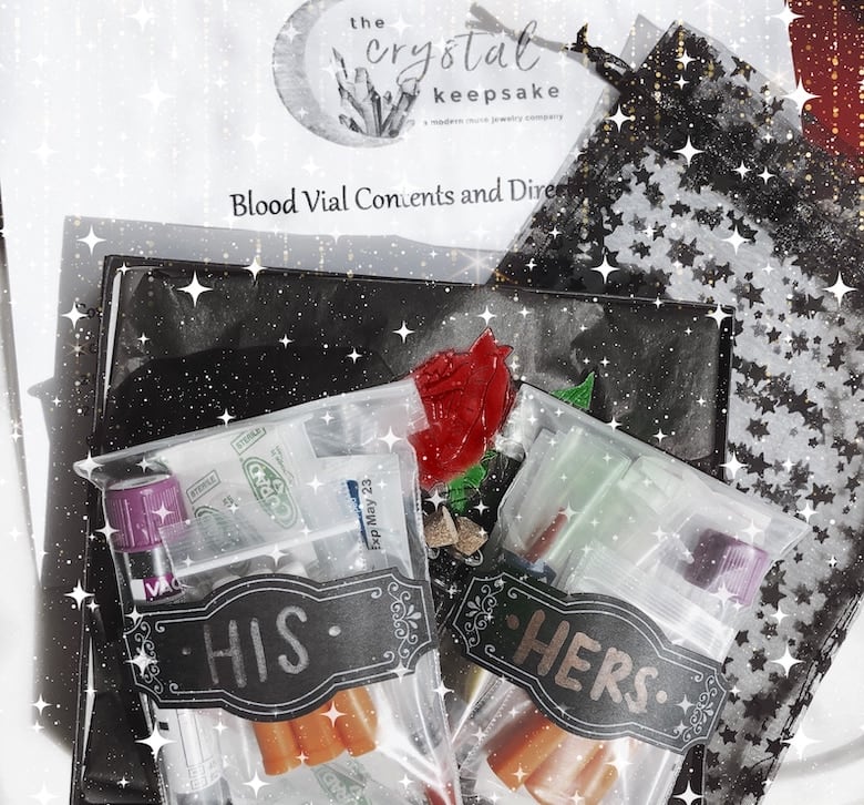 blood vial necklace kit