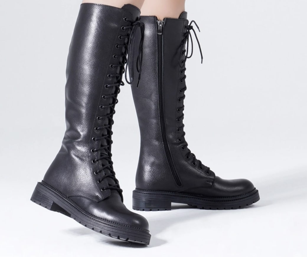 punk leather boots