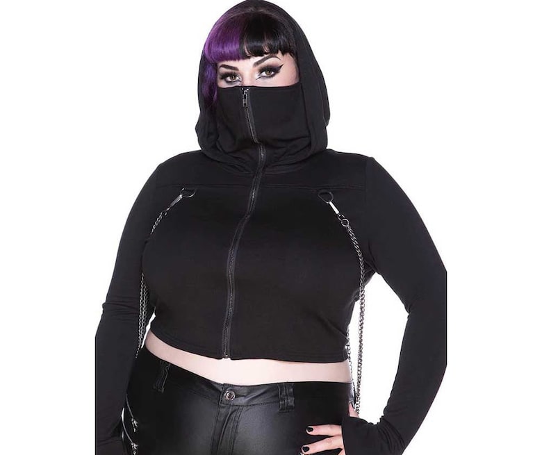 goth plus size hoodie