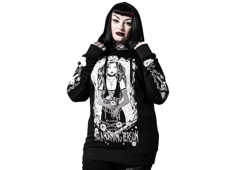plus size goth hoodie