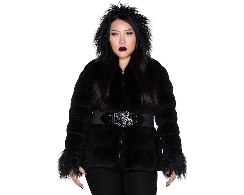 plus size goth coat