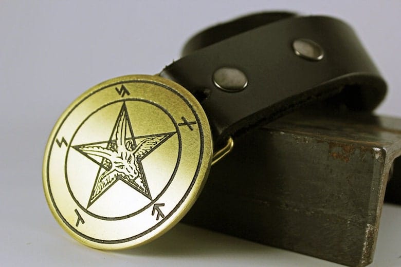 occult belt buckle