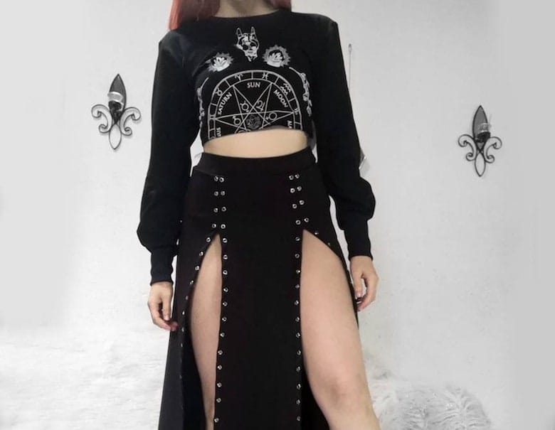 cult skirt and crop top shirt