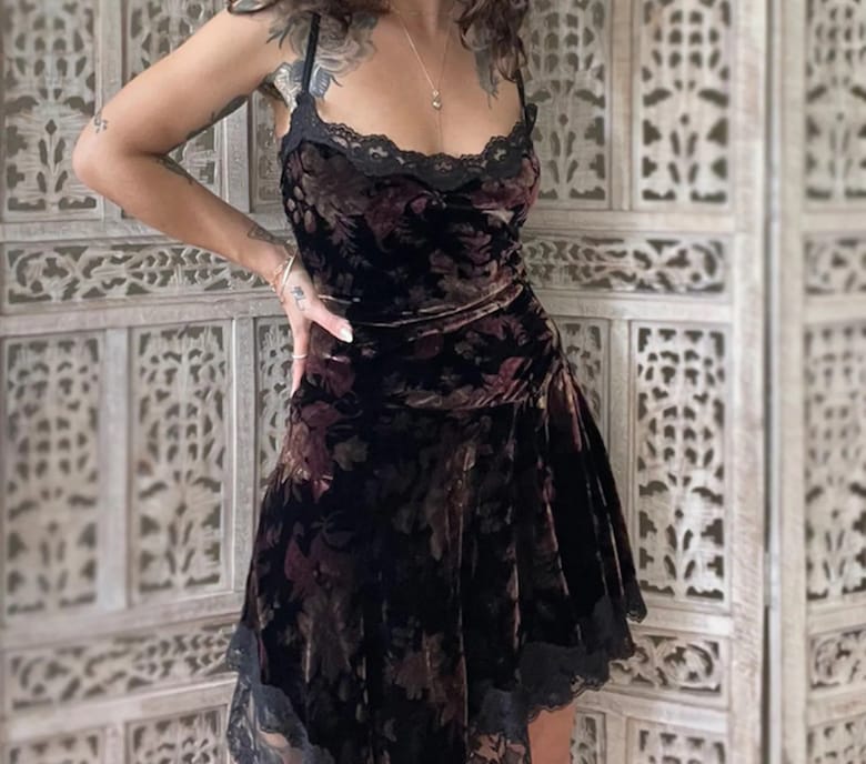 grunge goth semiformal dress