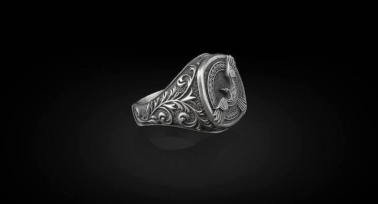 celtic raven ring