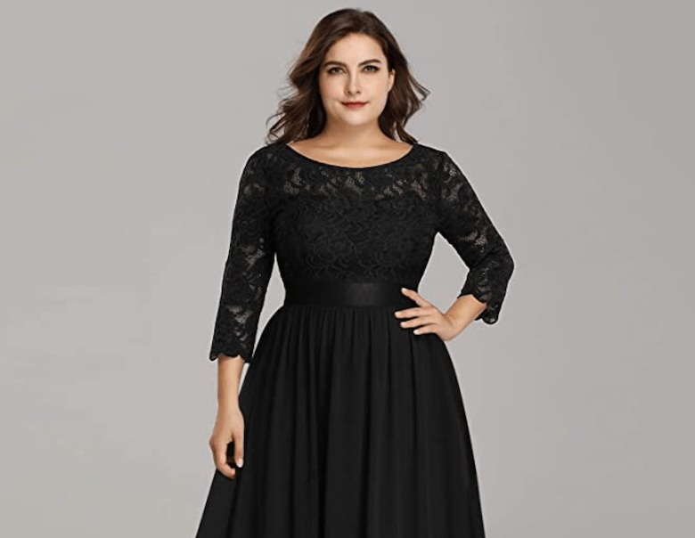 black plus size gothic dress