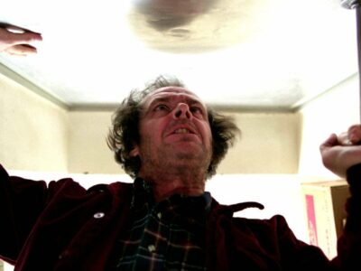 low angle shot in The Shining