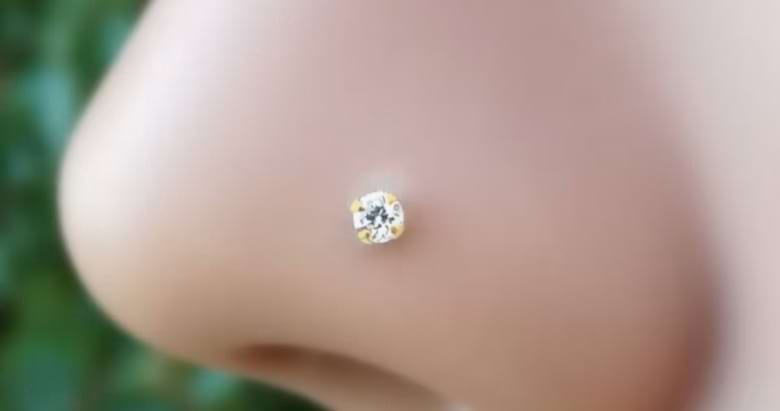 diamond nose stud ring